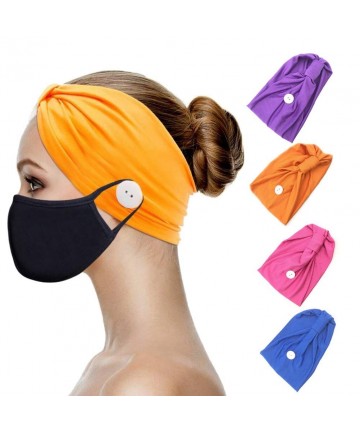 Headbands Heandbands Buttons Headwrap Protection Healthcare - Set 3-4 headbands+2 masks - CX198S2990E $33.34