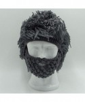 Skullies & Beanies Skullies Beanies Handmade Knitted Mustache - Gray - C618L605KWX $19.84
