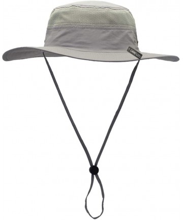 Sun Hats Outdoor UPF 50+ Boonie Hat Summer Sun Caps - Light Gray - CV12FEQCKZ9 $26.62