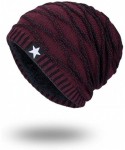 Skullies & Beanies Creazy Unisex Knit Cap Hedging Head Hat Beanie Cap Warm Outdoor Fashion Hat - Wine Red - CW188YUS8C5 $18.05