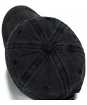 Baseball Caps Men Women Plain Cotton Adjustable Washed Twill Low Profile Baseball Cap Hat(A1008) - Black - CZ194EM6TGY $16.05