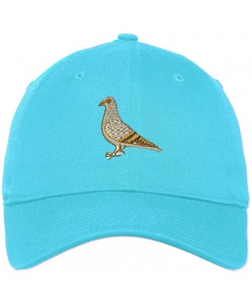 Baseball Caps Custom Low Profile Soft Hat Pigeon A Embroidery Animal Name Cotton Dad Hat - Aqua - C118QRCIK0X $30.97