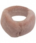 Skullies & Beanies Women Winter Faux Fur Neck Warmer Soft Fluffy Elegant Faux Fur Collar Scarves - Pink-scarf - CM193LEQXHX $...