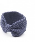 Cold Weather Headbands Winter Headband for Women-Girl-Knit Headband-Head Wrap Ear Warmer - Jean Blue - CV18G2TG47M $14.30