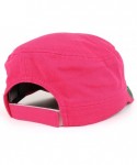 Baseball Caps Hope Liver Cancer Awareness Green Ribbon Embroidered Flat Top Style Army Cap - Hot Pink - CC18C5O5RCT $18.50