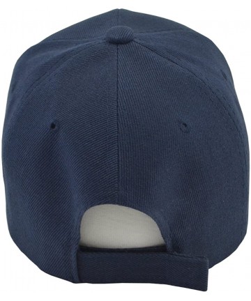Baseball Caps Outdoor Sports Trout Fishing Hat Navy Blue - CB18EG7A7HY $12.84