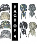 Skullies & Beanies Sweat Wicking Beanie Cap Hat Chemo Cap Skull Cap Wrap for Men and Women (Camouflage Pack of 4) - CO11AFD9P...