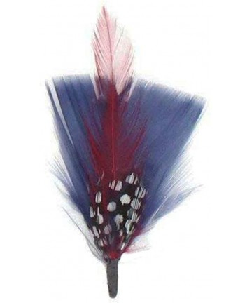 Fedoras Side Feather for Hats & Fedoras - Navy16 - C118HY64SW2 $12.02