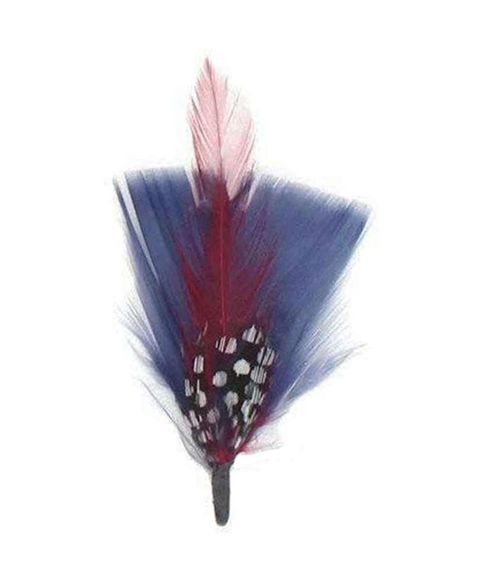 Fedoras Side Feather for Hats & Fedoras - Navy16 - C118HY64SW2 $12.02