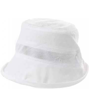 Sun Hats Fishing Bucket Hat for Men Women Foldable UPF50+ Chin Strap - 99749_white - CX18RXT9963 $18.27