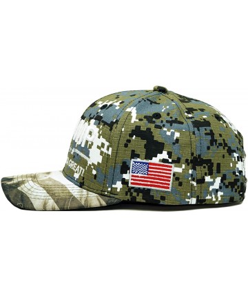 Baseball Caps Trump Keep America Great! Embroidery Hat Adjustable 45 President USA Eagle Baseball Cap - Black Camo - CM18UCE5...