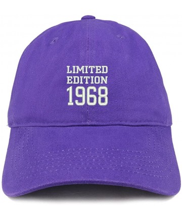 Baseball Caps Limited Edition 1968 Embroidered Birthday Gift Brushed Cotton Cap - Purple - CU18CO5Y8OG $24.39