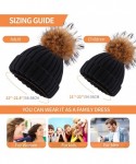 Skullies & Beanies Women Winter Pompoms Beanie Hat Warm Acrylic Knit Hat with Cut Pom pom Ski Cap for Unisex Men Kids Girls B...