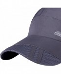 Baseball Caps Men's Summer Outdoor Sport Baseball Cap Mesh Hat Running Visor Sun Caps - Dark Gray-1 - CG18RQ7CWG0 $19.47
