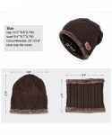 Skullies & Beanies Warm Knitted Beanie Hat and Circle Scarf Skiing Hat Outdoor Sports Hat Sets - Coffee - C71889CXYAY $20.83