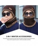 Skullies & Beanies Warm Knitted Beanie Hat and Circle Scarf Skiing Hat Outdoor Sports Hat Sets - Coffee - C71889CXYAY $20.83