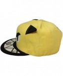 Baseball Caps Superhero Snapback Baseball Cap Hip-hop Flat Bill Hat - Cat's Night Yellow - CR18KM0LE70 $23.58