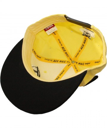 Baseball Caps Superhero Snapback Baseball Cap Hip-hop Flat Bill Hat - Cat's Night Yellow - CR18KM0LE70 $23.58