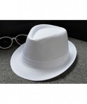 Fedoras Men's Fedora Hat Classical Felt Jazz Cap Brim Costume Party Headwear - Brown - C9187LE9LMZ $13.63