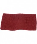 Cold Weather Headbands Women's Winter Chic Solid Knotted Crochet Knit Headband Turban Ear Warmer - Rust Red - C118ILZSAZK $18.64