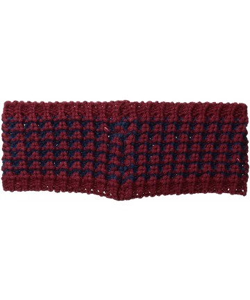 Cold Weather Headbands Women's Textured Knit Head Wrap - Burgundy - CF12HPYKHQR $13.68