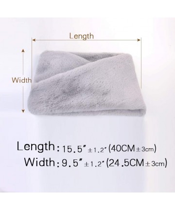 Sun Hats Women Faux Fur Infinity Scarf Soft Winter Warm Neck Warmer Scarfs - Gray - CX18IRLIOXQ $20.56