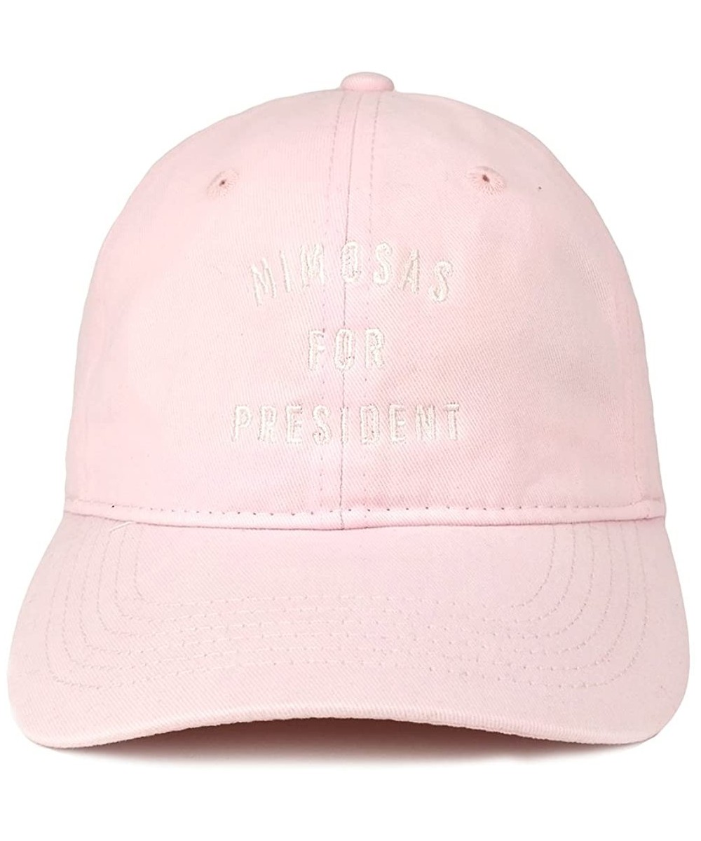 Baseball Caps Mimosas for President Embroidered 100% Cotton Adjustable Cap - Light Pink - CJ12N8QYT1S $24.05