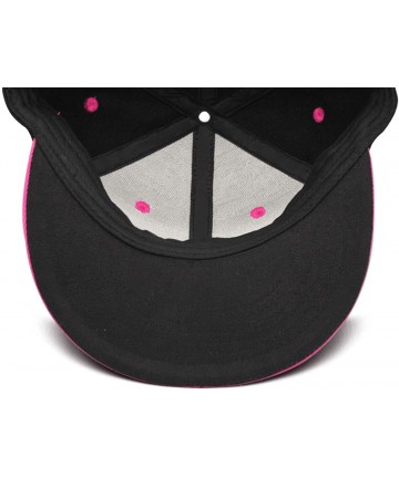Baseball Caps Mens Womens Fashion Adjustable Sun Baseball Hat for Men Trucker Cap for Women - Rose-red - CV18NU9ZRK5 $25.31