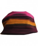 Skullies & Beanies Womens Winter Fleece Rainbow Stripes Slouchy Baggy Beanie Hat Cap Hood Hairband - Rose - CW12EQ4PSEP $14.81