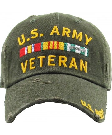 Baseball Caps US Army Official Licensed Premium Quality Only Vintage Distressed Hat Veteran Military Star Baseball Cap - C918...