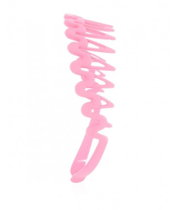 Headbands Women's Zig Zag Rake Headband (Matte Pink) - Matte Pink - CX18LZX79TY $19.59