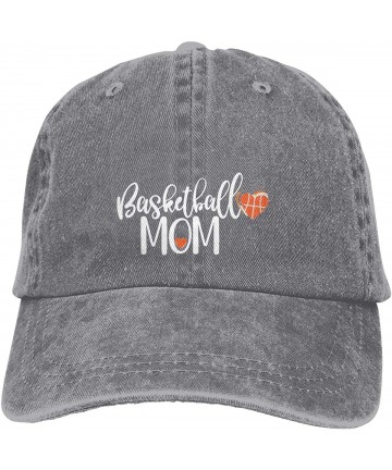 Baseball Caps Basketball Mom Custom Vintage Cute Men & Women Adjustable Denim Dad Hat Cotton Baseball Cap Black - Gray - CK18...