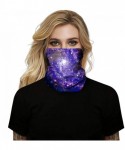 Balaclavas Cloth Bandana Face Mask for Women Men Galaxy Headband Headwear Head Wrap Scarf Neck Balaclava - Purple Galaxy - C4...