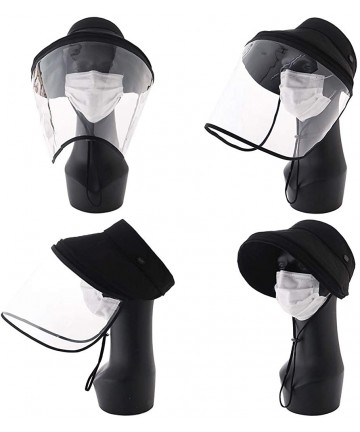 Sun Hats UPF 50 Sun Hats for Women Wide Brim Safari Sunhat Packable with Neck Flap Chin Strap Adjustable - 00001black - CQ199...