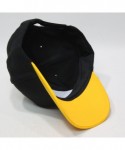 Baseball Caps Premium Plain Wool Blend Adjustable Snapback Hats Baseball Caps - Gold/Black - CD125MH8WAB $12.97