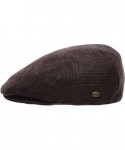 Skullies & Beanies Men's Premium Wool Blend Classic Flat IVY newsboy Collection Hat - Brown - CO12N36H5J4 $21.44