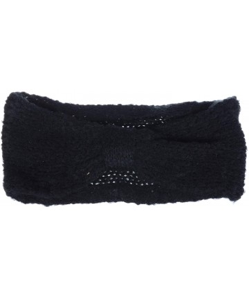 Cold Weather Headbands Womens Winter Chic Turban Bowknot/Floral Crochet Knit Headband Ear Warmer - Lightweight Knit Bowknot B...