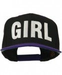 Baseball Caps Flat Bill Hip Hop Casual Girl Embroidered Cap - Black Purple - CZ11KCHJEYB $36.45