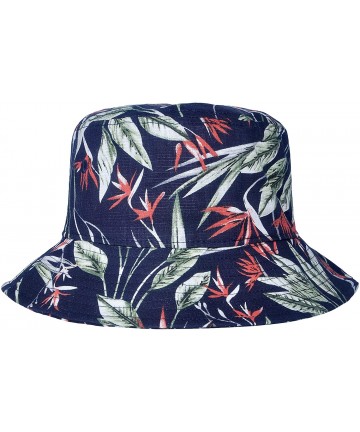 Bucket Hats Fashion Print Bucket Hat Summer Fisherman Cap for Women Men - Black Red - CU18U0GYCGZ $18.83