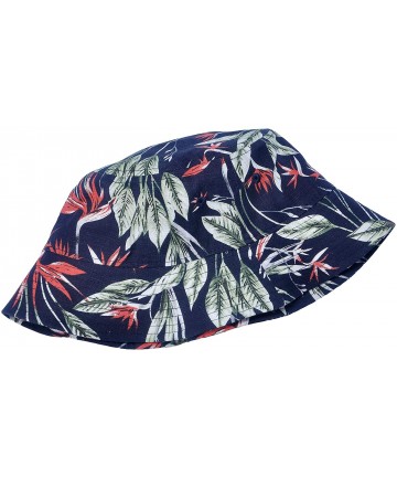 Bucket Hats Fashion Print Bucket Hat Summer Fisherman Cap for Women Men - Black Red - CU18U0GYCGZ $18.83