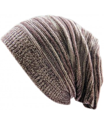 Skullies & Beanies Women Men Slouchy Beanie Hat Baggy Oversized Knit Winter Warm Cap - Brown - C3186Q3E932 $13.10