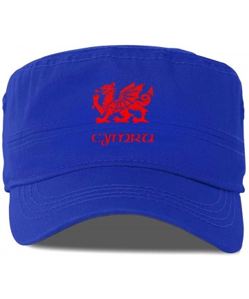 Baseball Caps Wales Welsh Dragon Yard Flag Cotton Newsboy Military Flat Top Cap- Unisex Adjustable Army Washed Cadet Cap - Bl...