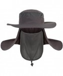 Sun Hats Wide Brim Cowboy Hat Unisex Foldeable Cap Sun Block UPF50+ Golf Fishing Hiking- Camping - Deep Gray - CQ17YOOU8MK $1...