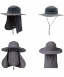 Sun Hats Wide Brim Cowboy Hat Unisex Foldeable Cap Sun Block UPF50+ Golf Fishing Hiking- Camping - Deep Gray - CQ17YOOU8MK $1...