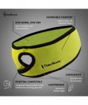 Balaclavas Women's Ponytail Headband - Fleece Earband - Winter Running Headband - Chartreuse / Black - CL113Y8PZIT $22.69