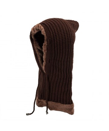 Skullies & Beanies Infinity Crochet Thickening Slouchy - Coffee - CY18KX7KCMS $13.14
