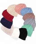 Skullies & Beanies Exclusives Women's Men's Kids Knitted Solid Beanie Hat (HAT-31) (YJ-31A) - Burgundy-soild - CJ129XM6WLN $1...