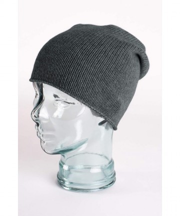 Skullies & Beanies Mens 100% Cashmere Beanie Hat Hand Made in Scotland RRP $120 - Dark Gray - CX12N792DDB $68.82