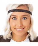 Headbands Girl's Adjustable Non Slip Skinny Bling Glitter Headband Multi Pack - Black & White - C911MNG3NGJ $16.70