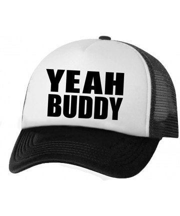Baseball Caps Yeah Buddy Truckers Mesh Snapback hat - White/Black - C711N97NK19 $27.38